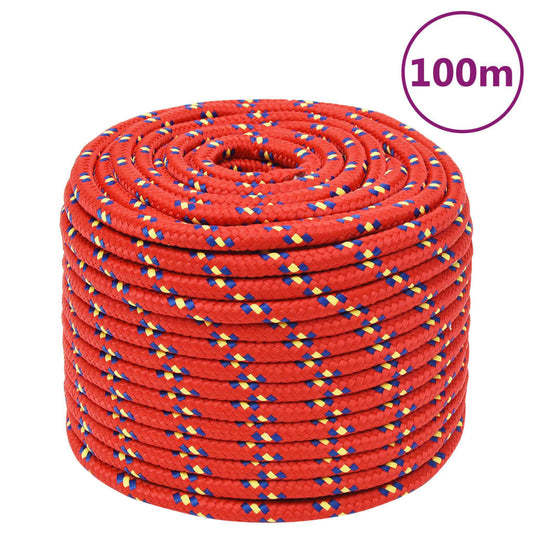 Berkfield Boat Rope Red 12 mm 100 m Polypropylene