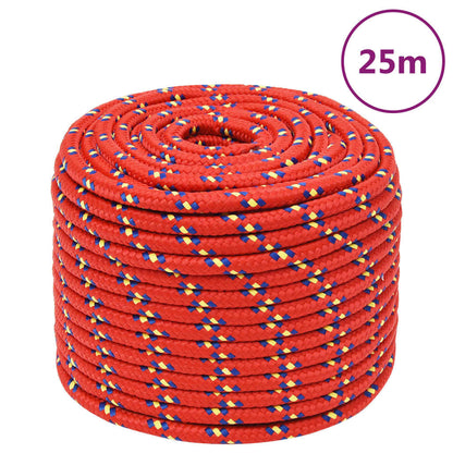 Berkfield Boat Rope Red 14 mm 25 m Polypropylene