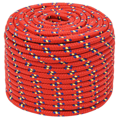 Berkfield Boat Rope Red 14 mm 25 m Polypropylene