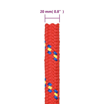 Berkfield Boat Rope Red 20 mm 50 m Polypropylene