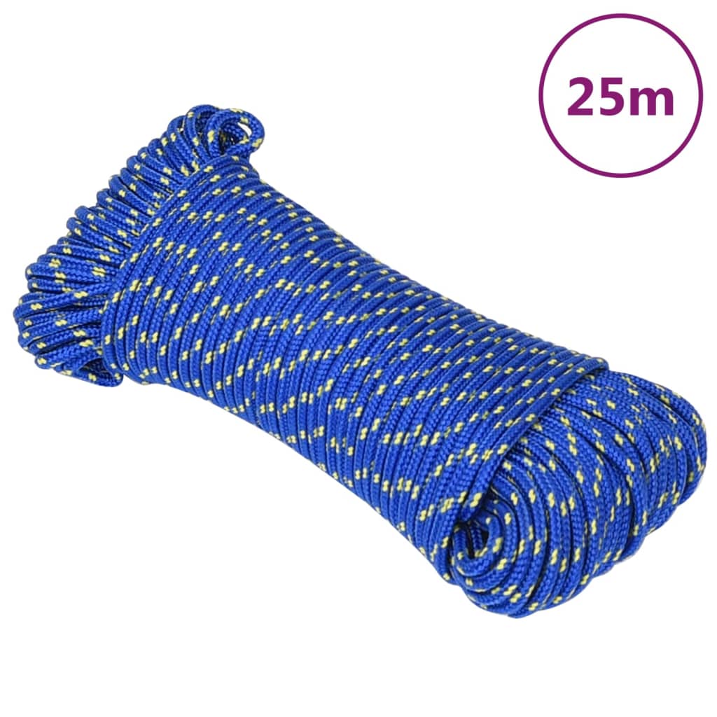 Berkfield Boat Rope Blue 4 mm 25 m Polypropylene
