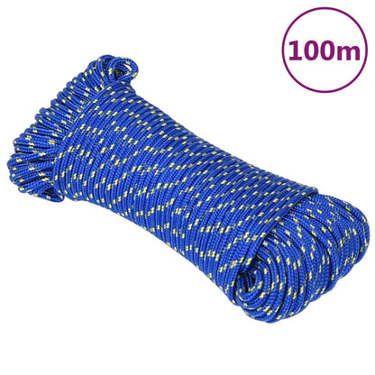 Berkfield Boat Rope Blue 4 mm 100 m Polypropylene