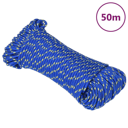 Berkfield Boat Rope Blue 5 mm 50 m Polypropylene