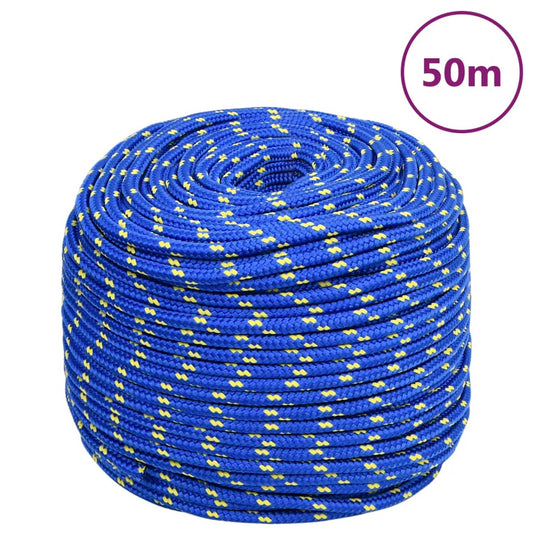 Berkfield Boat Rope Blue 8 mm 50 m Polypropylene