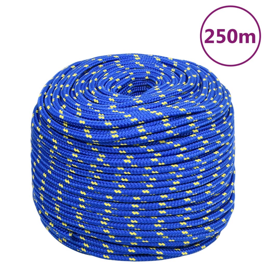 Berkfield Boat Rope Blue 8 mm 250 m Polypropylene