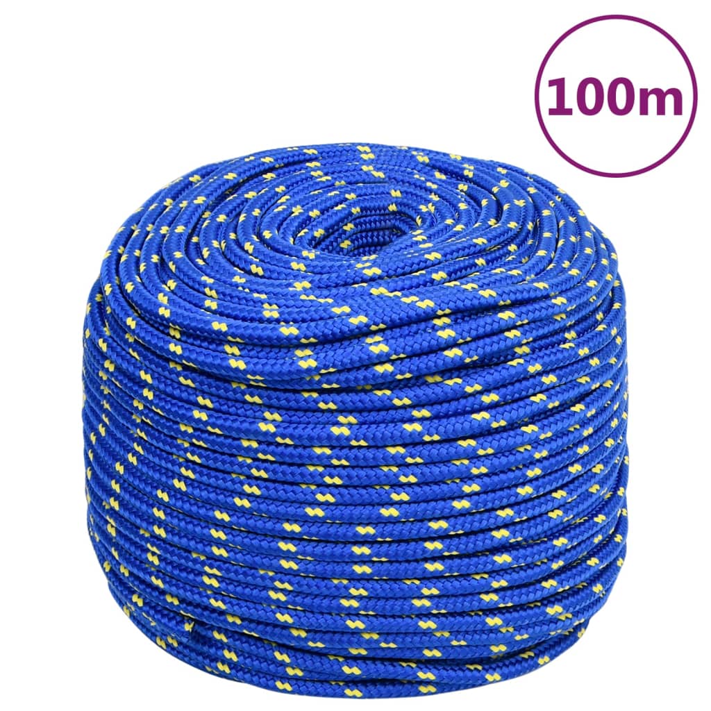 Berkfield Boat Rope Blue 10 mm 100 m Polypropylene