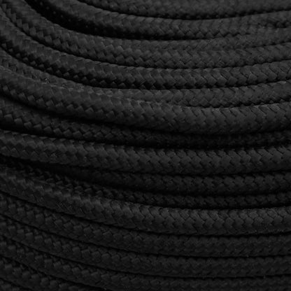 Berkfield Boat Rope Full Black 10 mm 50 m Polypropylene