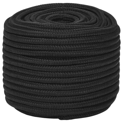 Berkfield Boat Rope Full Black 12 mm 100 m Polypropylene
