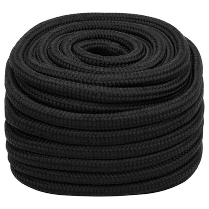 Berkfield Boat Rope Full Black 20 mm 25 m Polypropylene