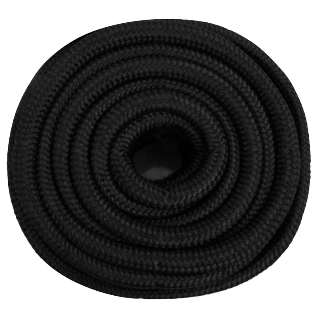Berkfield Boat Rope Full Black 20 mm 25 m Polypropylene