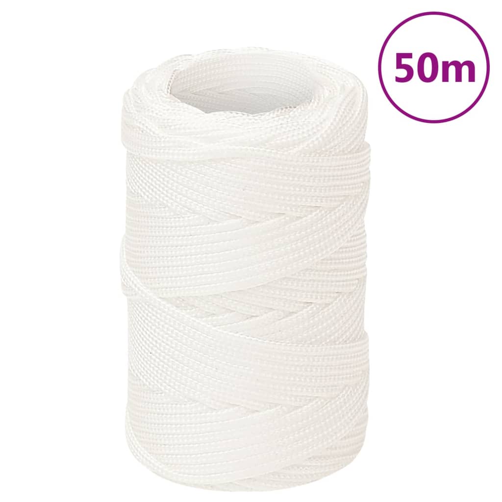 Berkfield Boat Rope Full White 2 mm 50 m Polypropylene