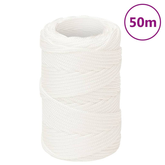 Berkfield Boat Rope Full White 2 mm 50 m Polypropylene