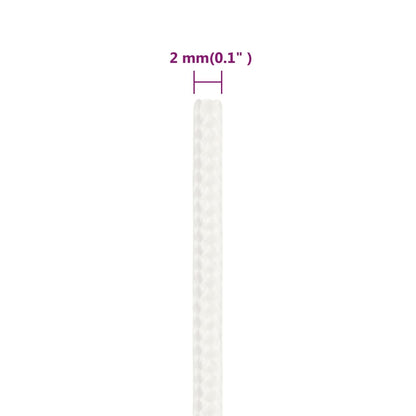 Berkfield Boat Rope Full White 2 mm 50 m Polypropylene