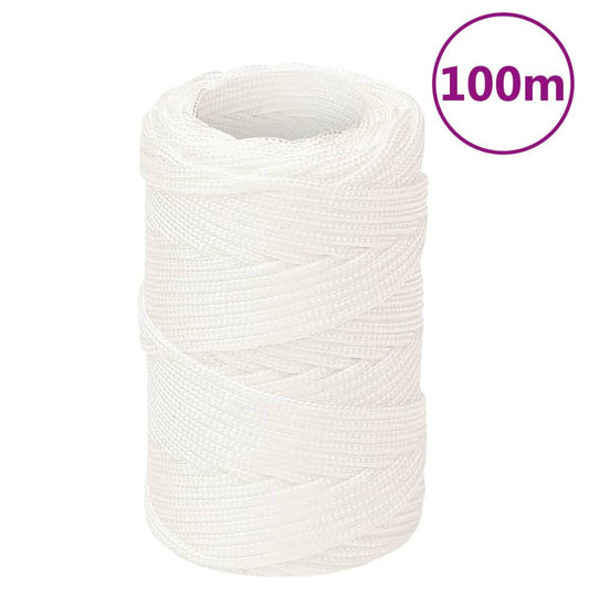 Berkfield Boat Rope Full White 2 mm 100 m Polypropylene