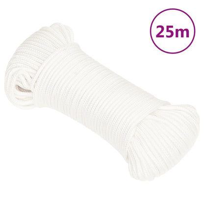 Berkfield Boat Rope Full White 4 mm 25 m Polypropylene