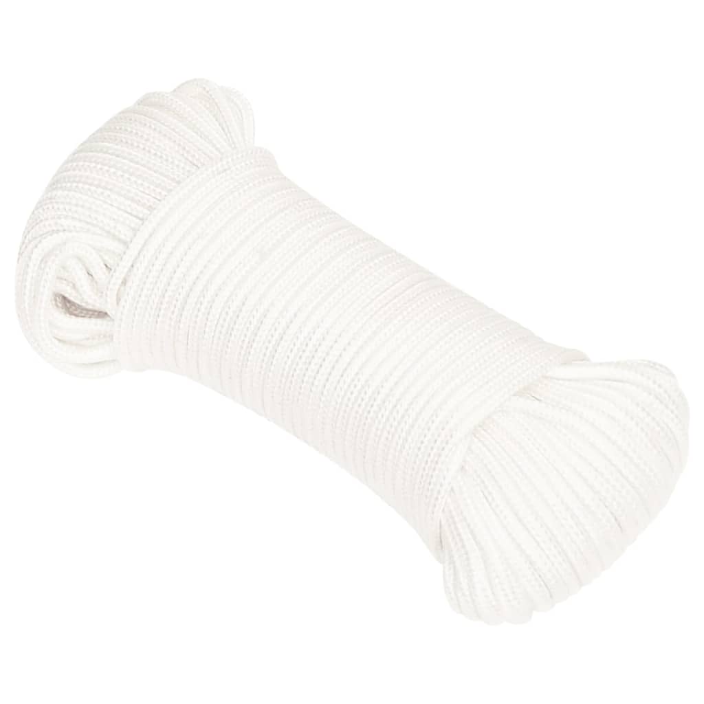 Berkfield Boat Rope Full White 4 mm 25 m Polypropylene