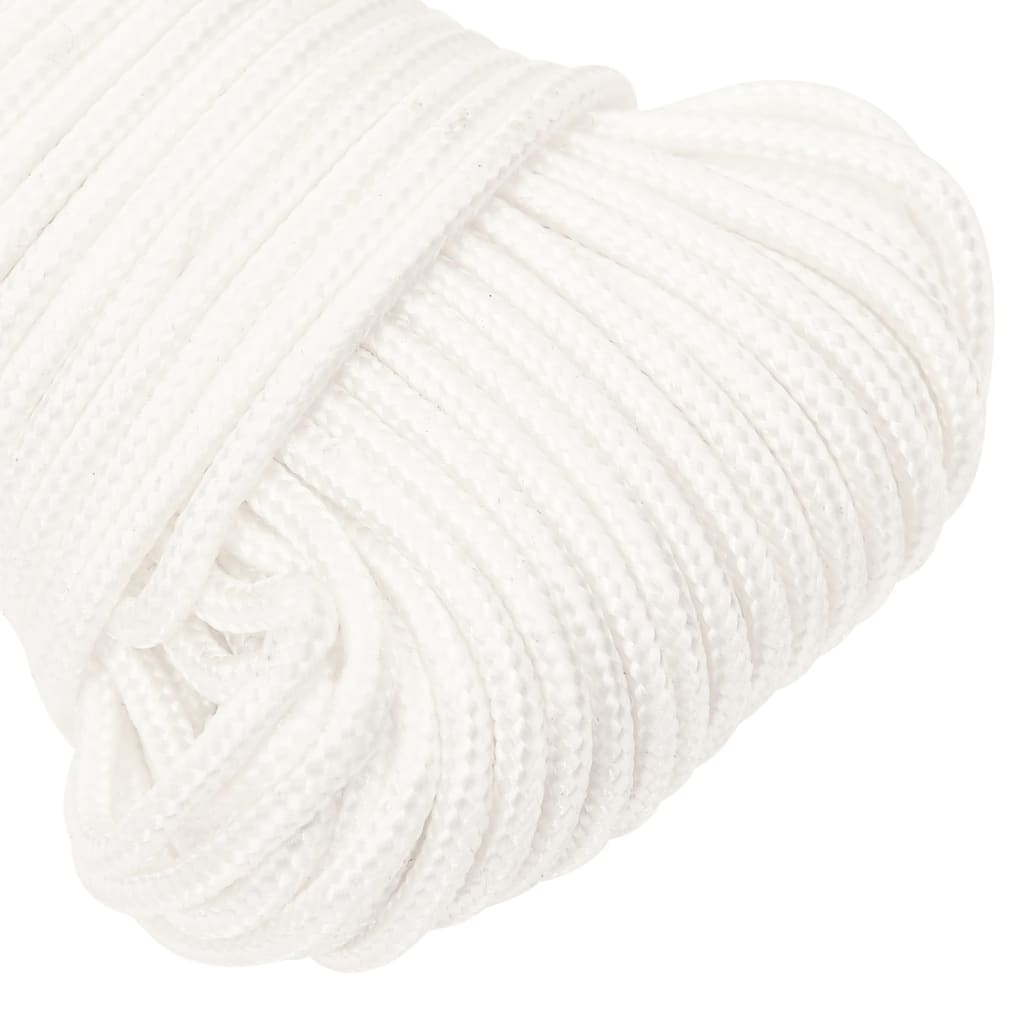 Berkfield Boat Rope Full White 5 mm 50 m Polypropylene