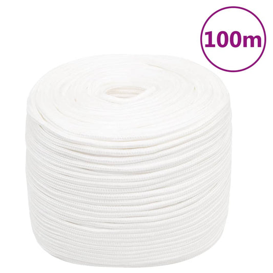 Berkfield Boat Rope Full White 6 mm 100 m Polypropylene