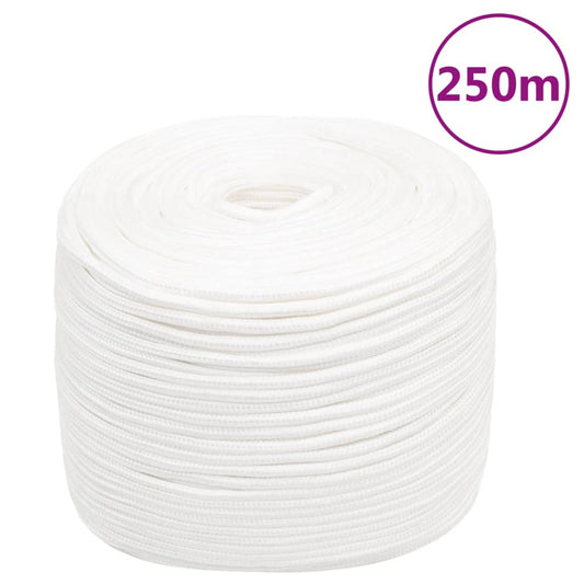 Berkfield Boat Rope Full White 6 mm 250 m Polypropylene