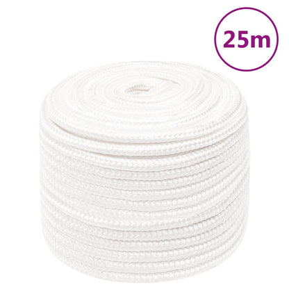 Berkfield Boat Rope Full White 12 mm 25 m Polypropylene