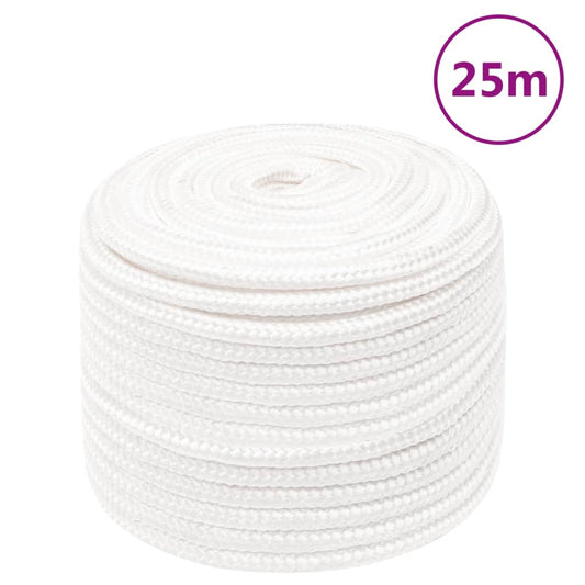 Berkfield Boat Rope Full White 12 mm 25 m Polypropylene