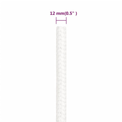 Berkfield Boat Rope Full White 12 mm 25 m Polypropylene