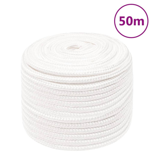 Berkfield Boat Rope Full White 12 mm 50 m Polypropylene