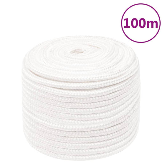 Berkfield Boat Rope Full White 12 mm 100 m Polypropylene
