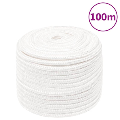 Berkfield Boat Rope Full White 14 mm 100 m Polypropylene