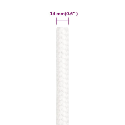 Berkfield Boat Rope Full White 14 mm 100 m Polypropylene