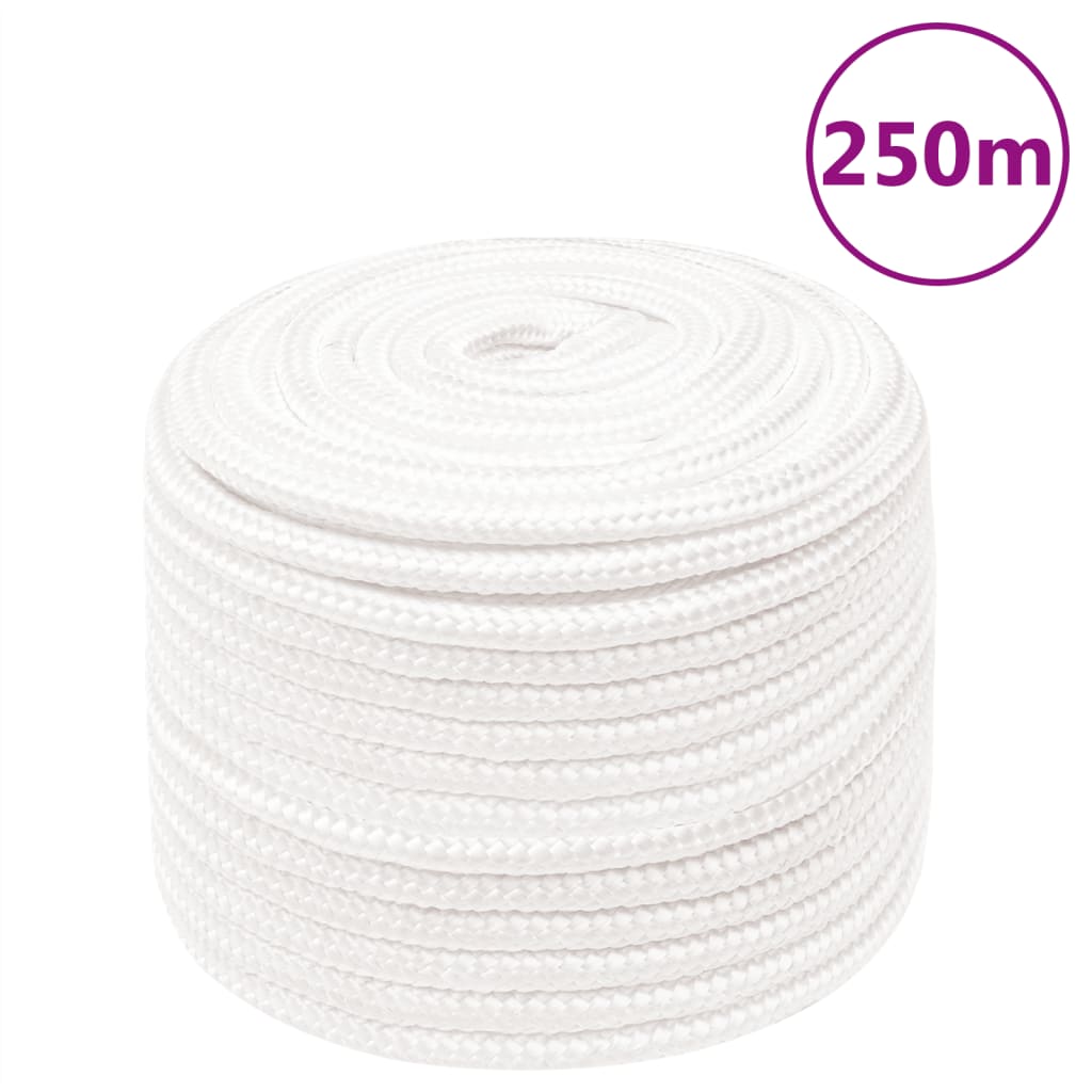 Berkfield Boat Rope Full White 14 mm 250 m Polypropylene