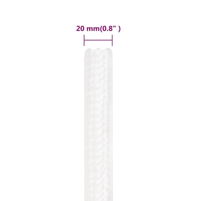 Berkfield Boat Rope Full White 20 mm 25 m Polypropylene