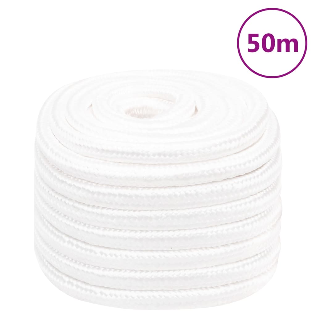 Berkfield Boat Rope Full White 20 mm 50 m Polypropylene