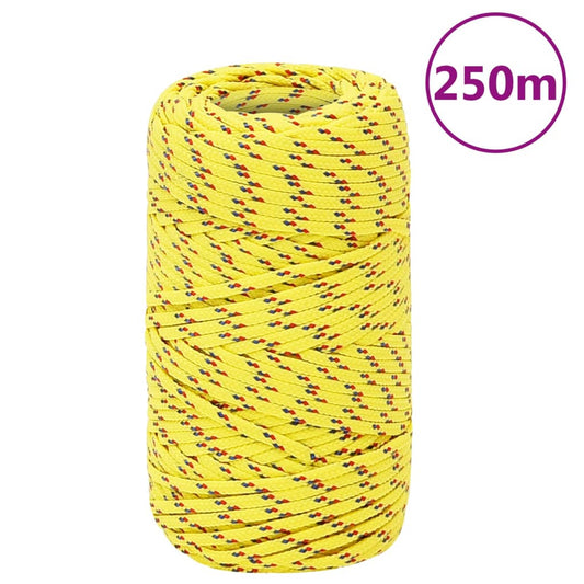 Berkfield Boat Rope Yellow 2 mm 250 m Polypropylene