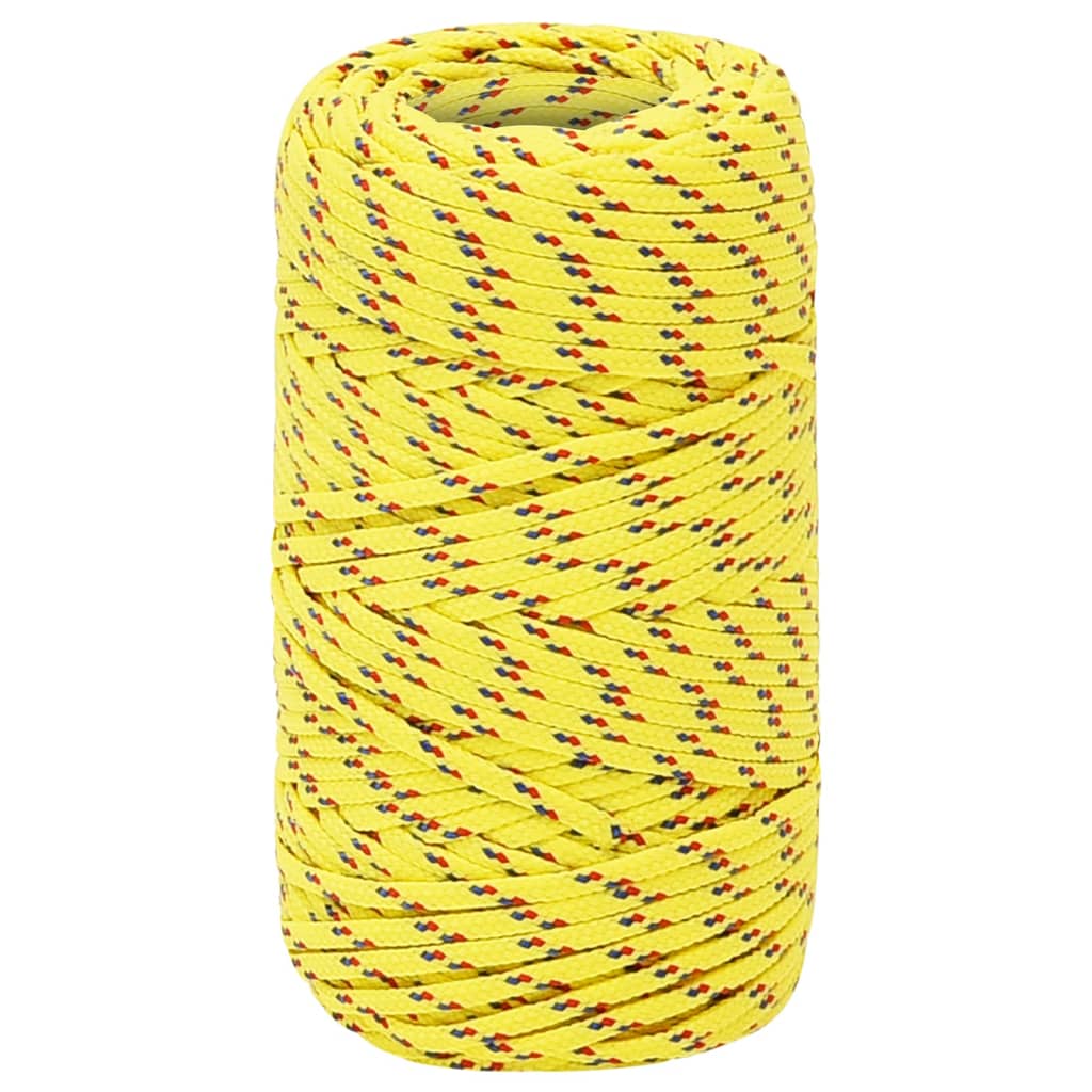 Berkfield Boat Rope Yellow 2 mm 250 m Polypropylene
