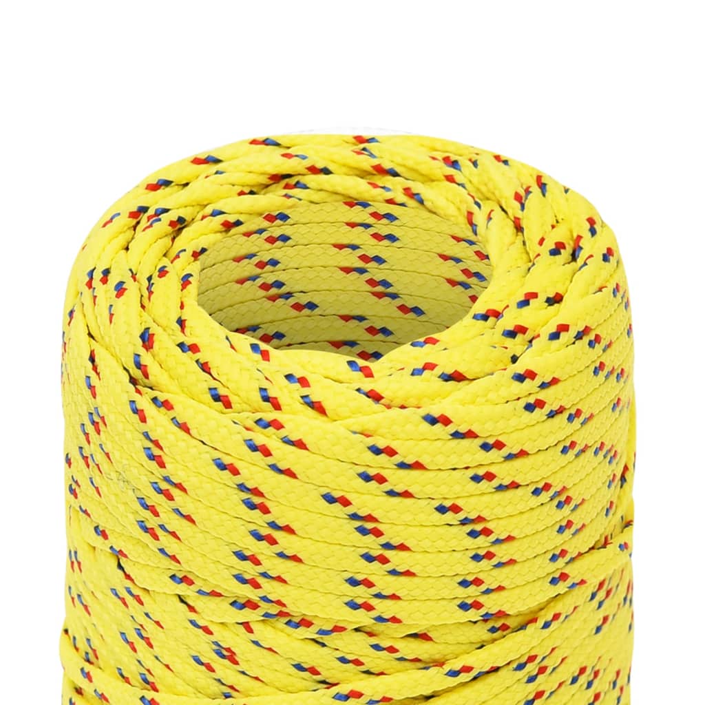 Berkfield Boat Rope Yellow 2 mm 250 m Polypropylene