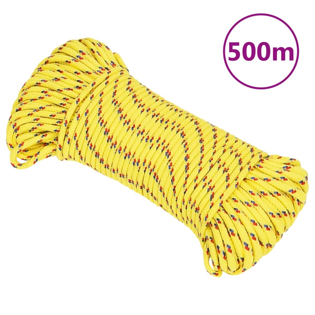 Berkfield Boat Rope Yellow 3 mm 500 m Polypropylene