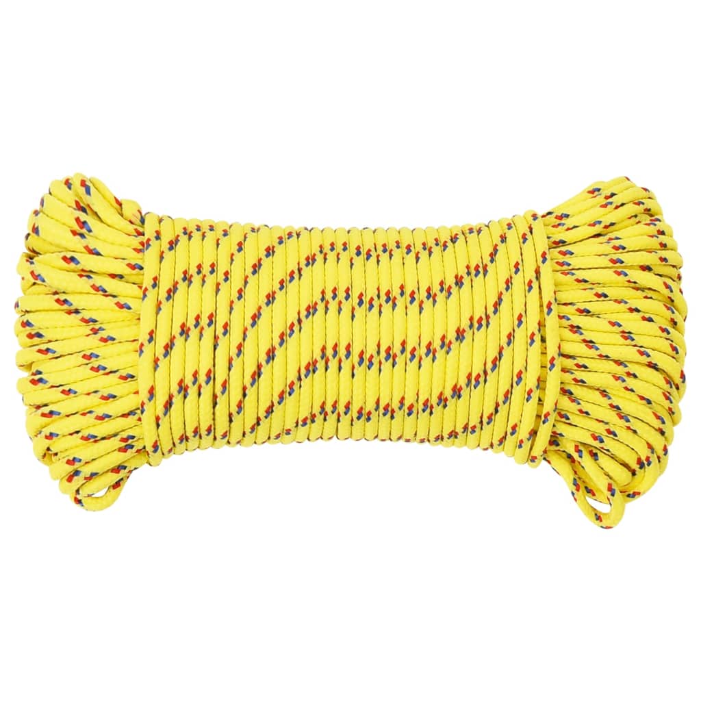 Berkfield Boat Rope Yellow 4 mm 50 m Polypropylene