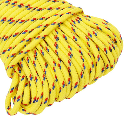 Berkfield Boat Rope Yellow 4 mm 50 m Polypropylene