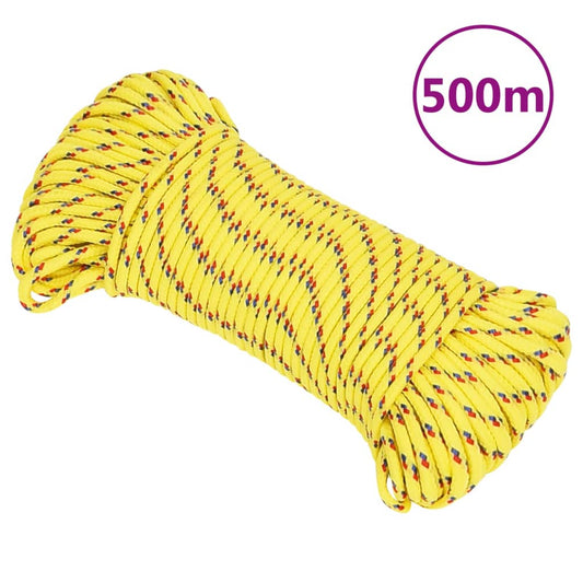 Berkfield Boat Rope Yellow 4 mm 500 m Polypropylene