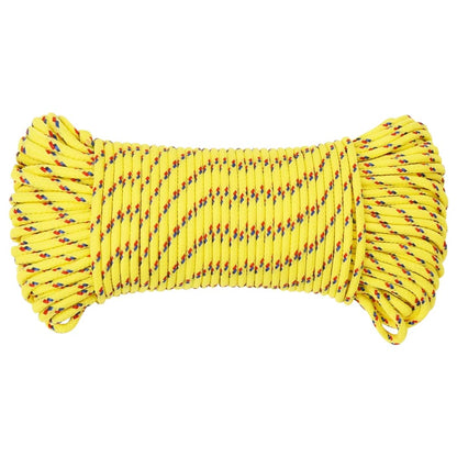 Berkfield Boat Rope Yellow 5 mm 50 m Polypropylene