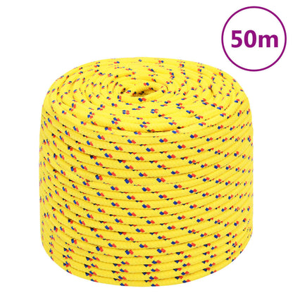 Berkfield Boat Rope Yellow 6 mm 50 m Polypropylene