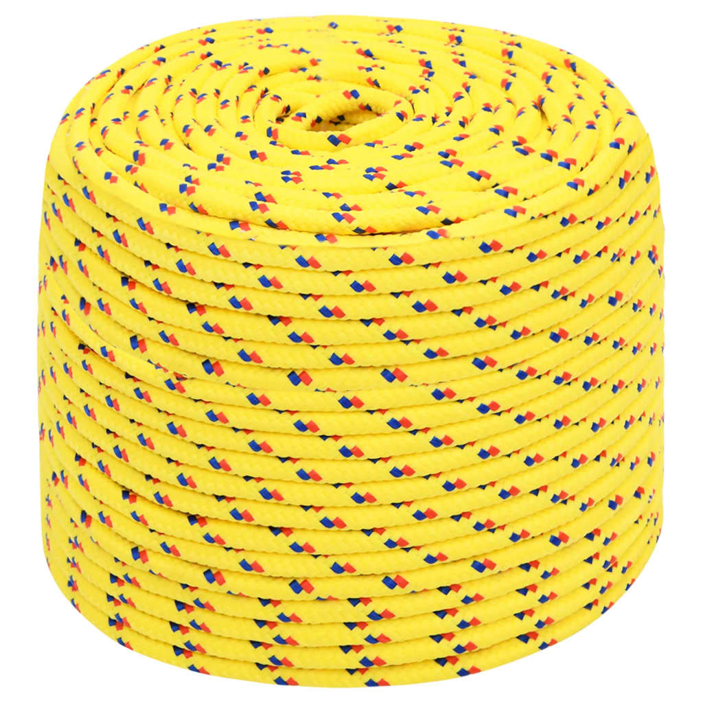 Berkfield Boat Rope Yellow 8 mm 50 m Polypropylene
