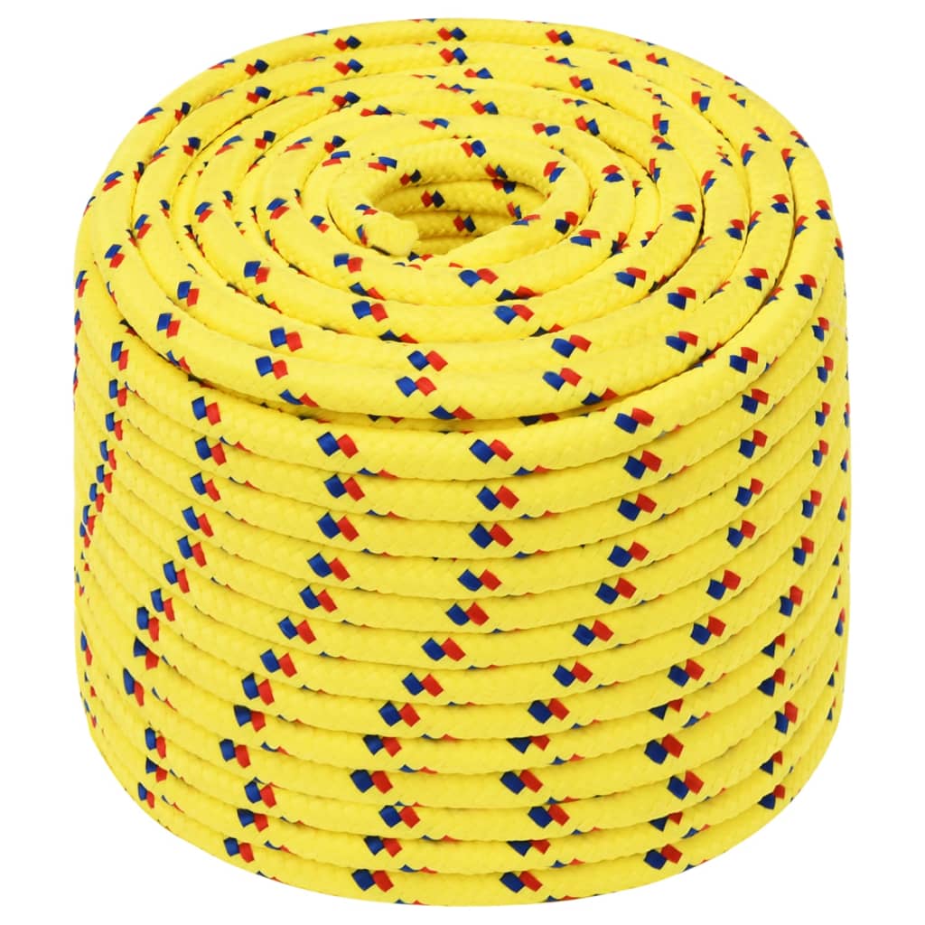 Berkfield Boat Rope Yellow 12 mm 25 m Polypropylene