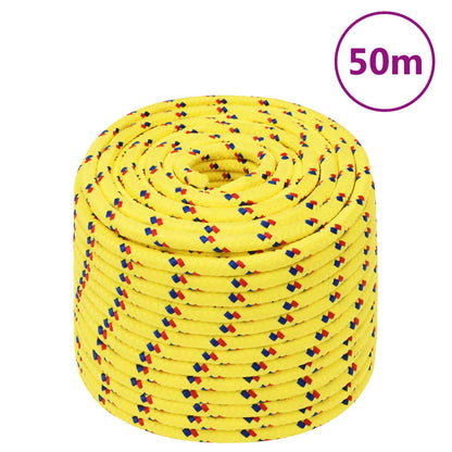 Berkfield Boat Rope Yellow 14 mm 50 m Polypropylene