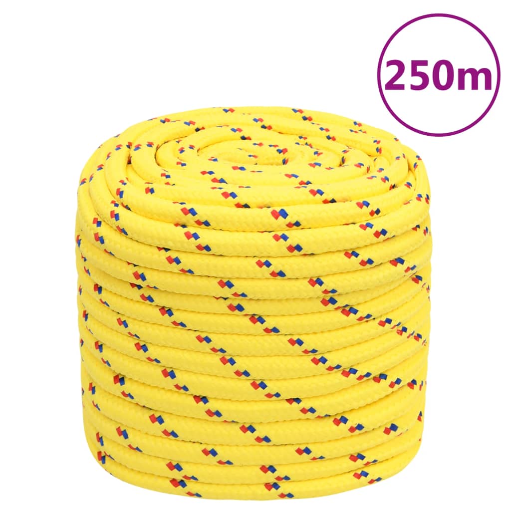 Berkfield Boat Rope Yellow 16 mm 250 m Polypropylene