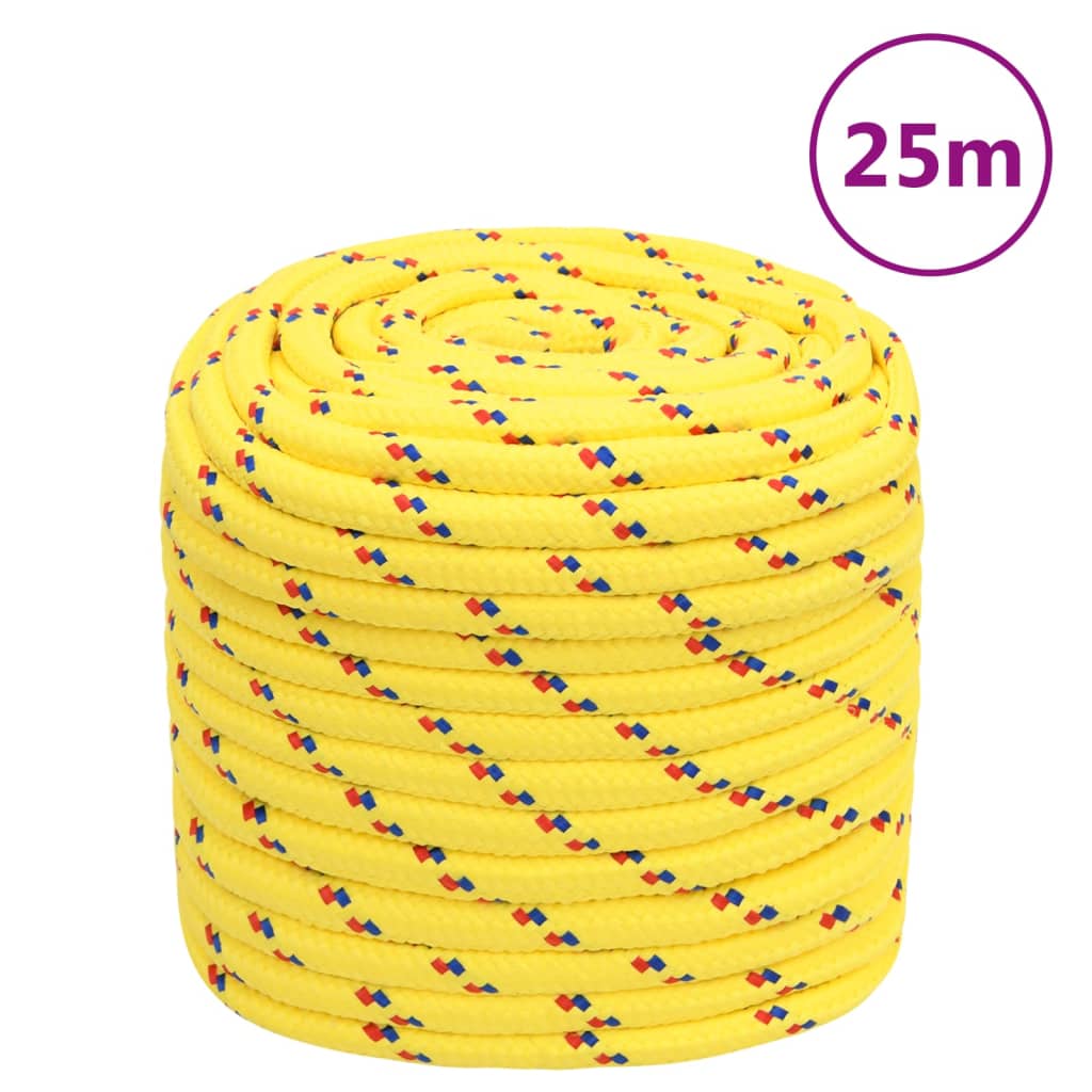 Berkfield Boat Rope Yellow 18 mm 25 m Polypropylene