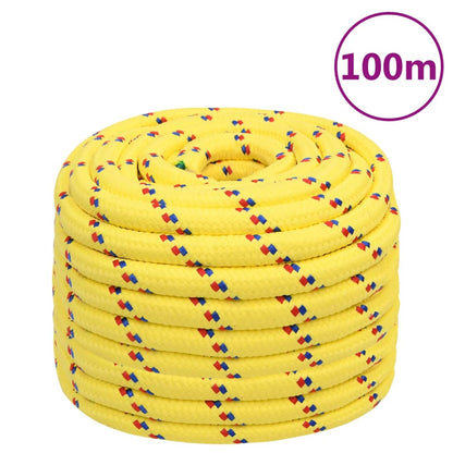 Berkfield Boat Rope Yellow 20 mm 100 m Polypropylene