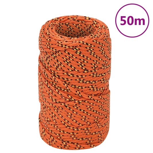 Berkfield Boat Rope Orange 2 mm 50 m Polypropylene