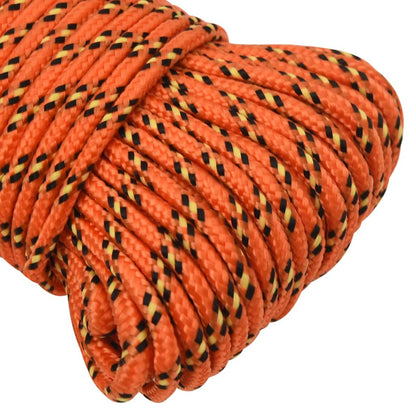 Berkfield Boat Rope Orange 3 mm 50 m Polypropylene